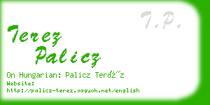 terez palicz business card